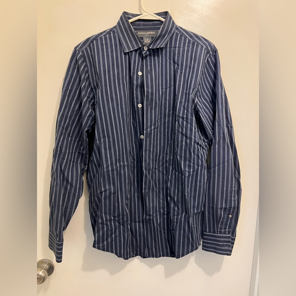 Navy Blue Men’s Dress Shirt